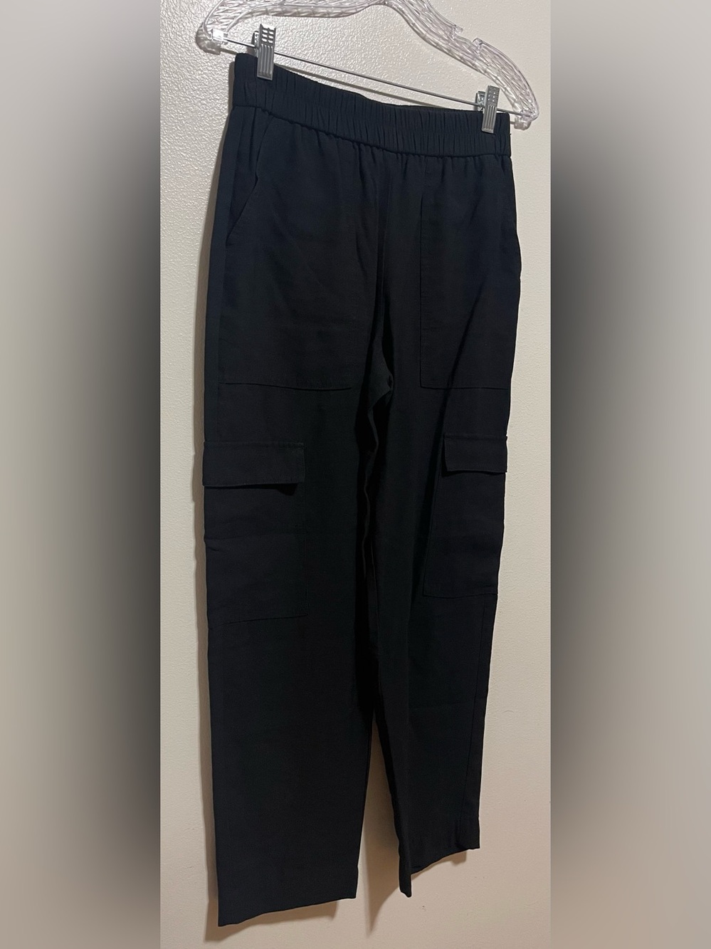 a new day Black Cargo Pants with Elastic Waist